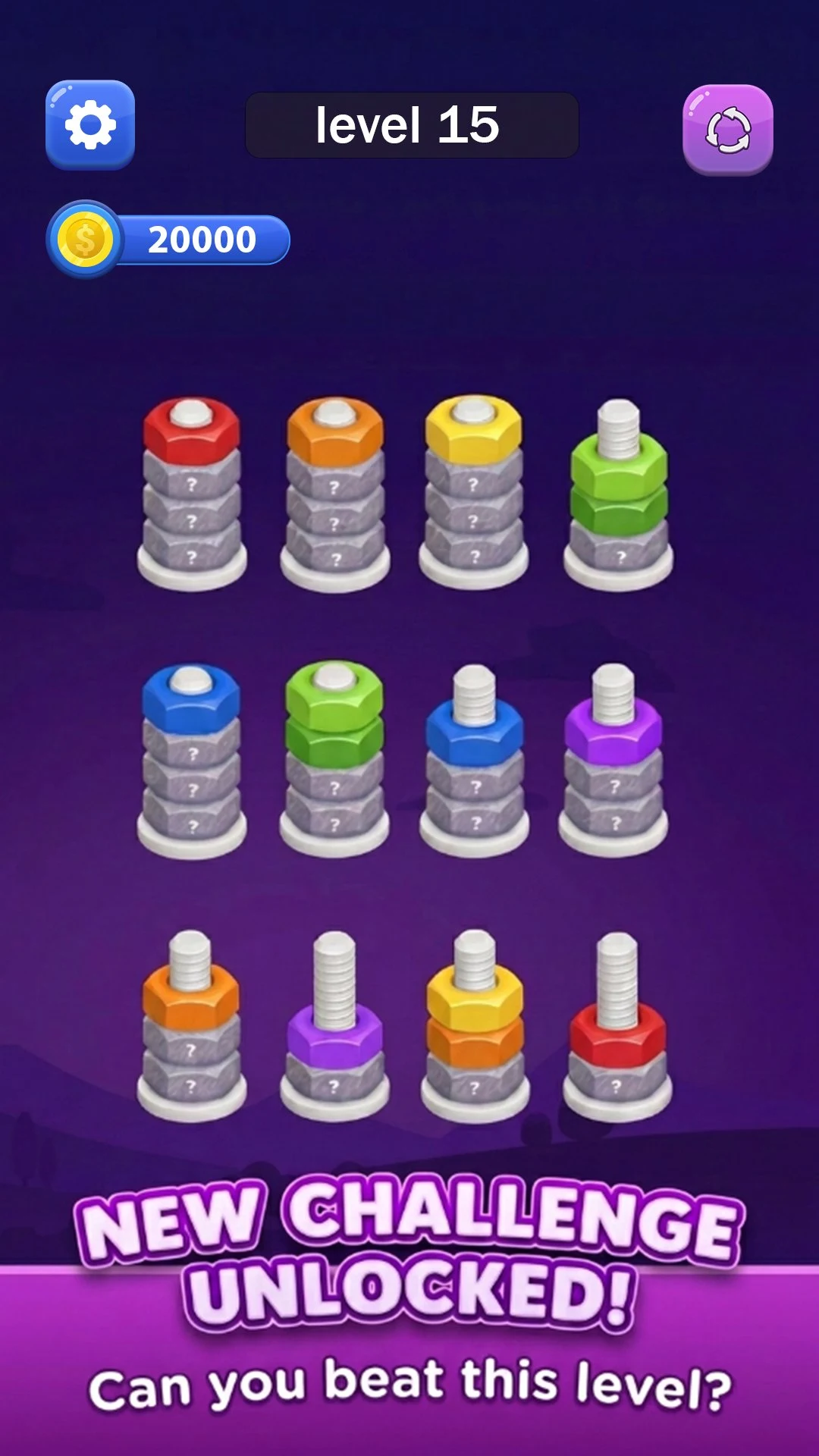 Nut Sorting Game screenshot