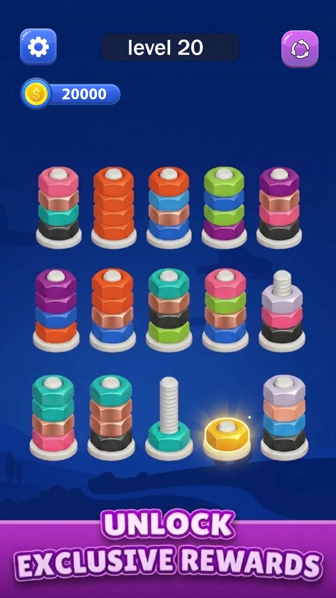 Nut Sorting Game screenshot