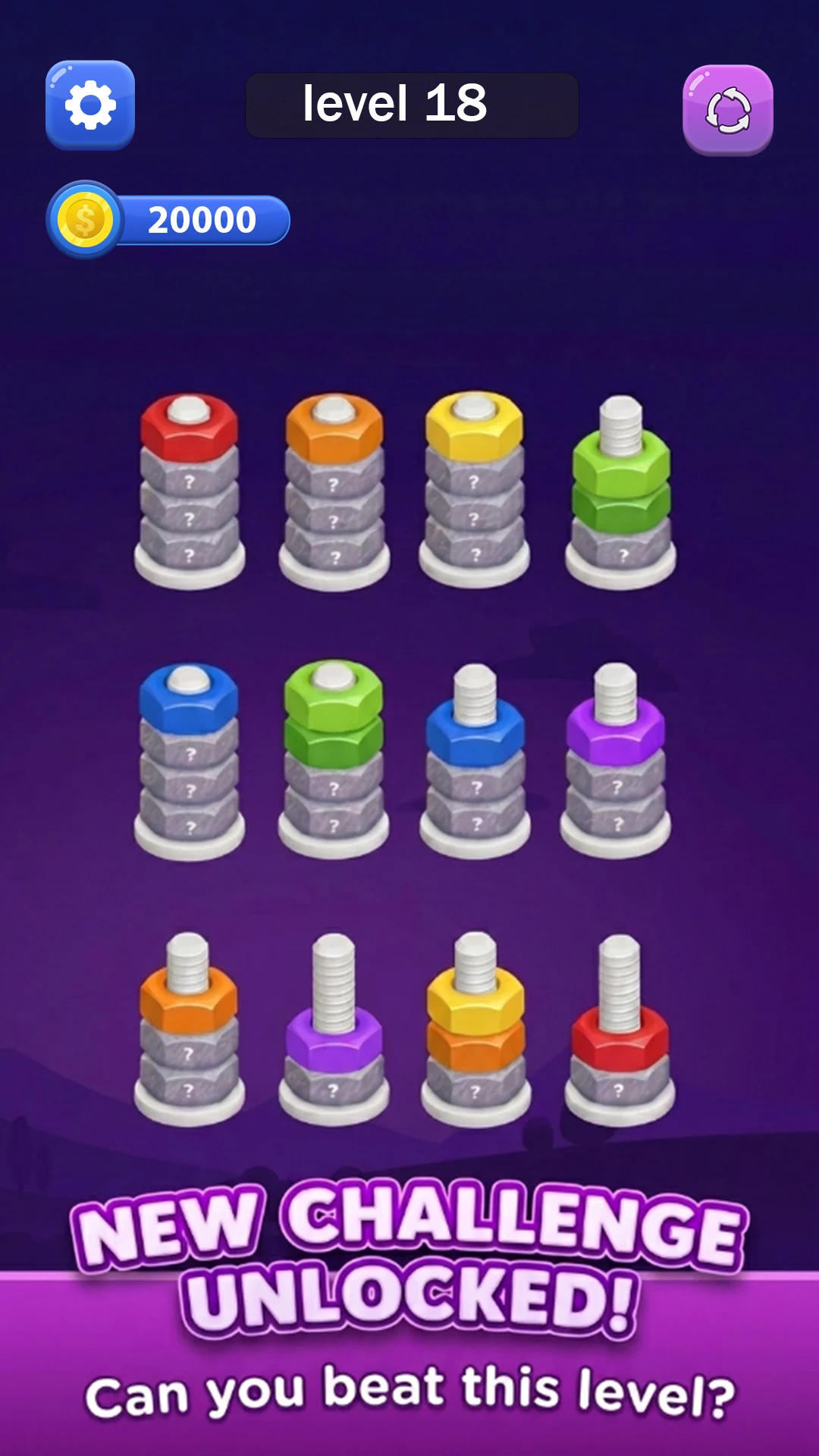 Nut Sorting Game screenshot