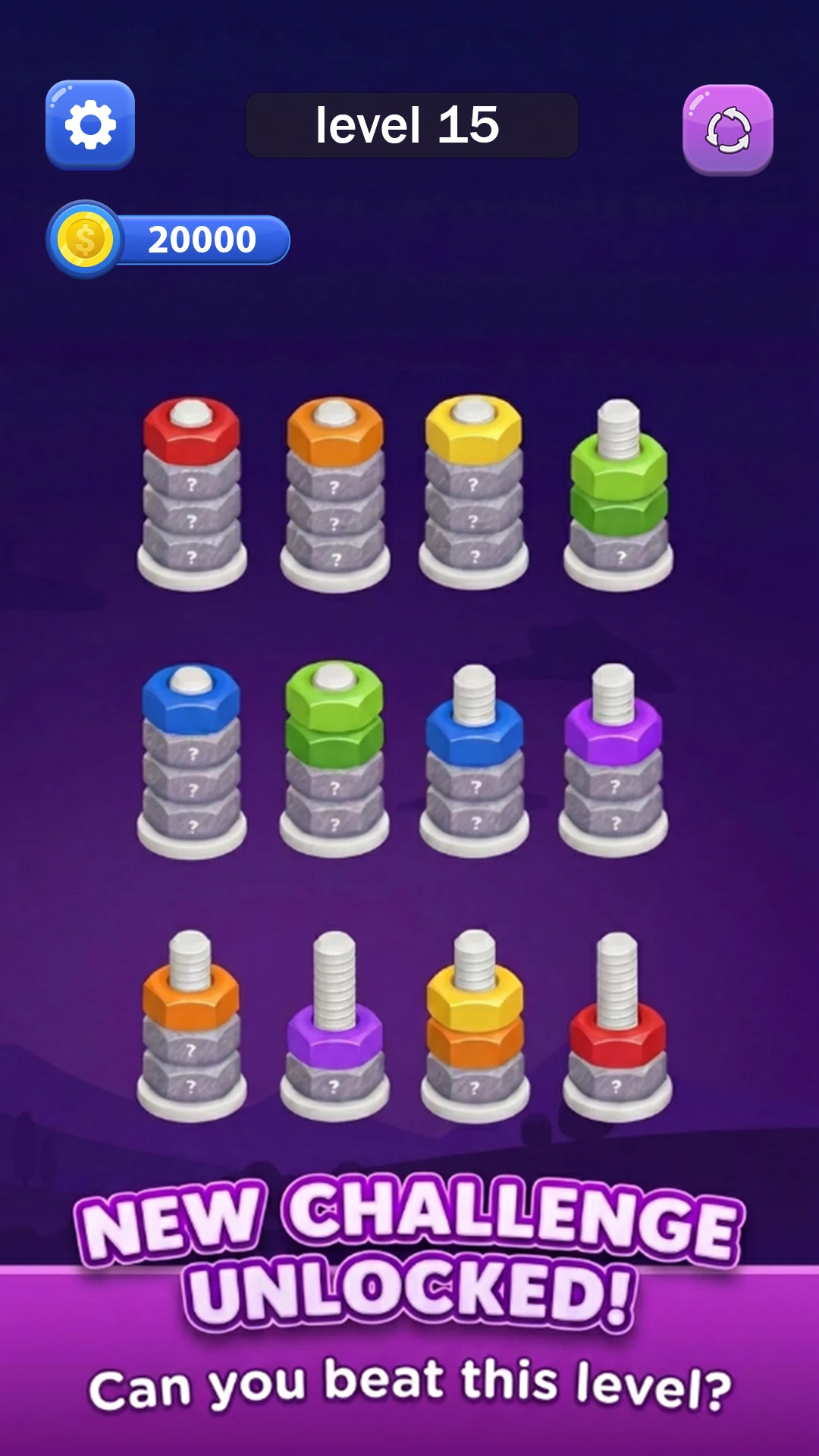 Nut Sorting Game screenshot