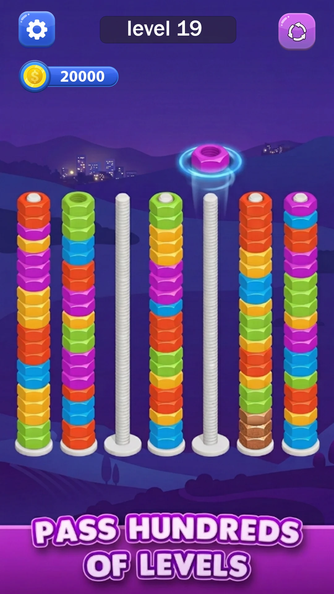Nut Sorting Game screenshot